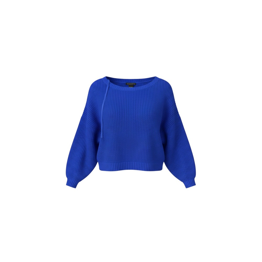 New York & Company Sweater Womens Medium Blue Cropped Dolman Knit Pullover